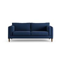 Habitat Newington Fabric 3 Seater Sofa - Navy Blue -Dark Leg