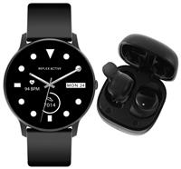 Reflex Active Black Calling Smart Watch and Earbud Set