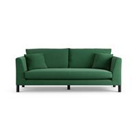 Habitat Aston Fabric 3 Seater Sofa - Green - Black Leg