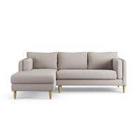 Habitat Newington Left Hand Corner Sofa - Stone - Ash Leg