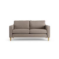 Habitat Flint Fabric 2 Seater Sofa - Mocha - Ash Leg