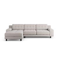Habitat Hendricks Left Hand Corner Sofa - Natural- Black Leg