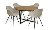 Habitat Wood Effect Dining Table & 4 Natural Chairs