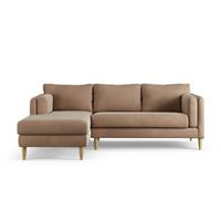 Habitat Newington Left Hand Corner Sofa - Latte - Ash Leg