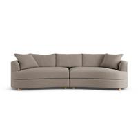 Habitat Sacha Fabric 4 Seater Sofa - Mocha - Ash Leg