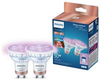 Philips WiZ GU10 4.7W Smart LED Light Bulb - Pack of 2