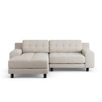 Habitat Hendricks Left Hand Corner Sofa -Natural - Black Leg