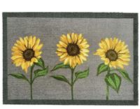My Mats Sunflowers Dark Grey Short Pile Doormat - 75x50cm