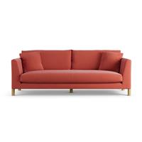 Habitat Aston Fabric 4 Seater Sofa - Papaya - Ash Leg