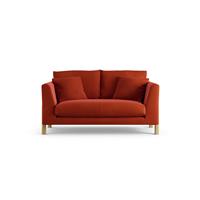 Habitat Aston Velvet 2 Seater Sofa - Burnt Orange - Ash Leg