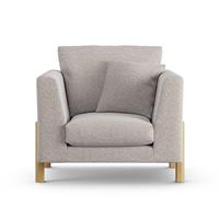 Habitat Aston Fabric Armchair - Natural - Ash Leg