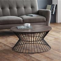 Julian Bowen Jersey Round Coffee Table -Walnut