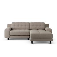 Habitat Hendricks Right Hand Corner Sofa - Mocha - Black Leg