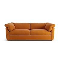 Habitat Wynn Fabric 4 Seater Sofa - Orange - Ash Leg