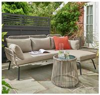 Norfolk Leisure Elland 3 Seater Garden Sofa Set- Light Brown