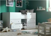 Habitat Jackson Shorty 4 Drawer Midsleeper Bed Frame - White