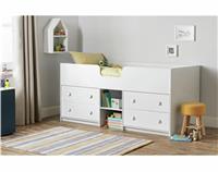 Habitat Jackson Storage Mid Sleeper Bed - White