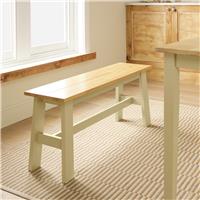 Argos Home Chicago Solid Wood Dining Bench - Cream
