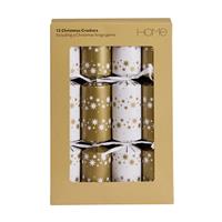 Argos Home Pack of 12 Gold Star Cube Christmas Cracker