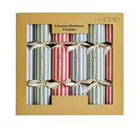 Argos Home Pack of 6 Luxury Striped Christmas Cracker