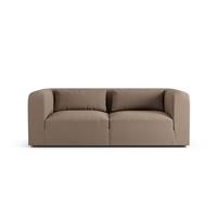 Habitat Lars Fabric 3 Seater Sofa - Biscuit - Ash Leg