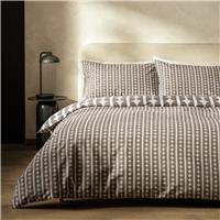 Habitat Geometric Circles Stripe Grey Bedding Set- King size