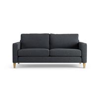 Habitat Flint Fabric 3 Seater Sofa - Charcoal - Ash Leg