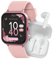 Reflex Active Pink Calling Smart Watch and Earbud Set
