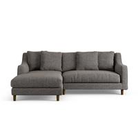 Habitat Swift Left Hand Corner Sofa - Charcoal - Dark Leg