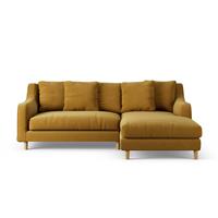 Habitat Swift Right Hand Corner Sofa - Gold - Ash Leg