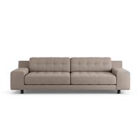 Habitat Hendricks Fabric 4 Seater Sofa - Mocha - Black Leg