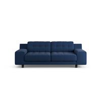 Habitat Hendricks Fabric 3 Seater - Navy - Black Leg
