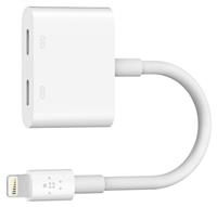 Belkin lightning Audio and Charge Adapter For iPhone - White