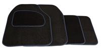 Streetwize Set of 4 Carpet Car Mats Black With Blue Trim