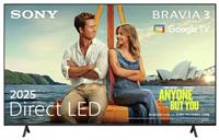 Sony 65 Inch K-65S3 Smart 4K UHD HDR DLED Freeview TV
