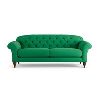Habitat Brooker Fabric 4 Seater Sofa - Green - Dark Leg