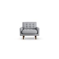 Habitat Fenner Fabric Armchair - Grey - Dark Leg