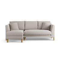 Habitat Aston Left Hand Corner Sofa - Stone - Ash Leg