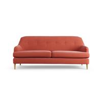 Habitat Frome Fabric 3 Seater Sofa - Papaya - Ash Leg