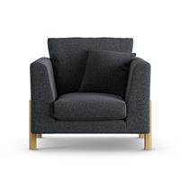 Habitat Aston Fabric Armchair - Charcoal - Ash Leg