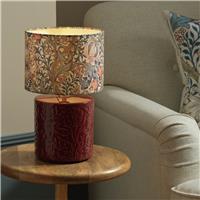 Habitat x Morris & Co. Golden Lily Ceramic Table Lamp- Berry