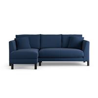 Habitat Aston Left Hand Corner Sofa - Navy Blue - Black Leg