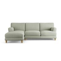 Habitat Askem Fabric Left Hand Corner Sofa - Sage Green