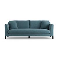 Habitat Aston Fabric 4 Seater Sofa - Blue - Black Leg