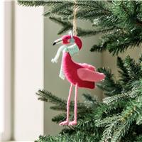 Habitat Single Breezy Flamingo Christmas Hanging Decoration