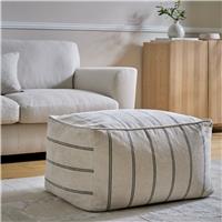 Argos Home Harper Fabric Footstool - Natural