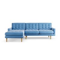 Habitat Fenner Left Hand Corner Sofa - Sky Blue- Ash Leg
