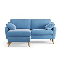 Habitat Ivor Left Hand Corner Sofa - Sky Blue - Ash Leg