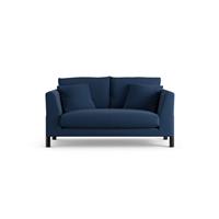 Habitat Aston Fabric 2 Seater Sofa - Navy Blue - Black Leg