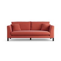 Habitat Aston Fabric 3 Seater Sofa - Papaya - Black Leg